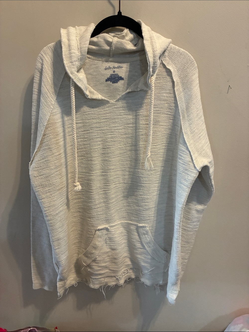 Oversized light weighted Cream Hooded Knit Pullover Sweater